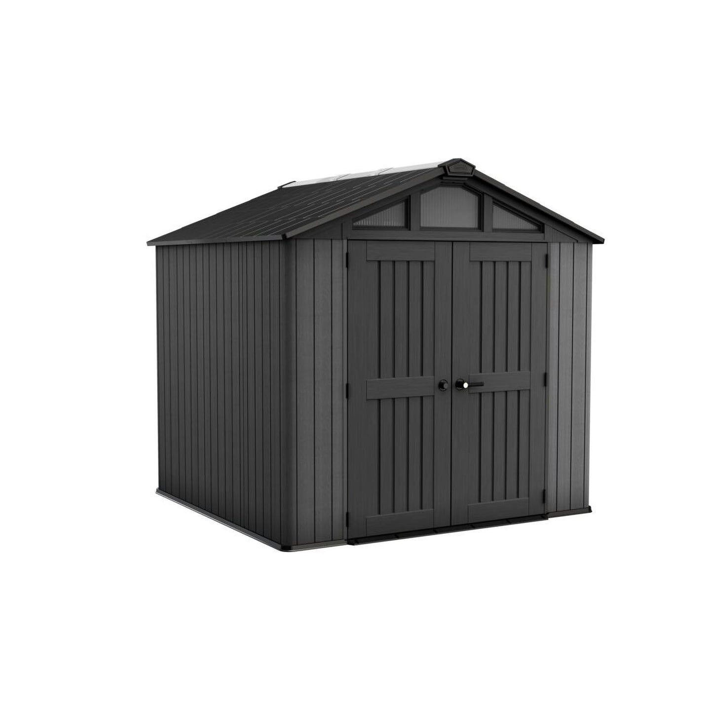 Keter Stronghold Shed 10x8ft – Brown | 18.6m³ Heavy-Duty Outdoor Storage | Steel-Reinforced Evotech Panels | Extra-Wide Doors, Skylights & Ventilation | Weatherproof & Maintenance-Free