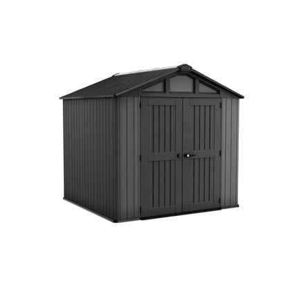 Keter Stronghold Shed 10x8ft – Brown | 18.6m³ Heavy-Duty Outdoor Storage | Steel-Reinforced Evotech Panels | Extra-Wide Doors, Skylights & Ventilation | Weatherproof & Maintenance-Free