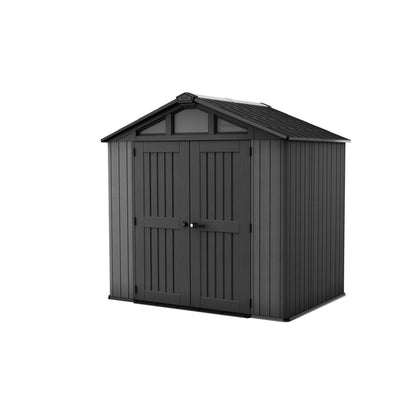 Keter Stronghold Shed 10x8ft – Brown | 18.6m³ Heavy-Duty Outdoor Storage | Steel-Reinforced Evotech Panels | Extra-Wide Doors, Skylights & Ventilation | Weatherproof & Maintenance-Free